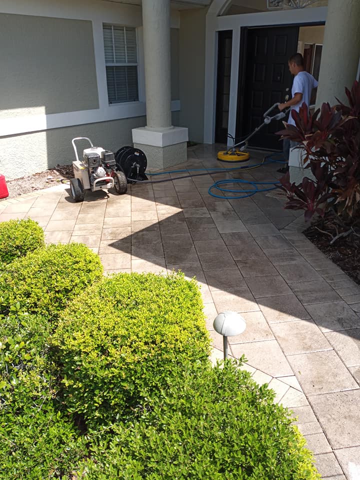 Power Washing Patio Pavers